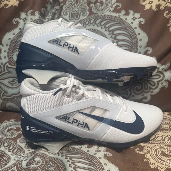 Nike Alpha Menace 4 Pro Football Cleats Size 8.5 - FD7037-104 - Picture 1 of 9